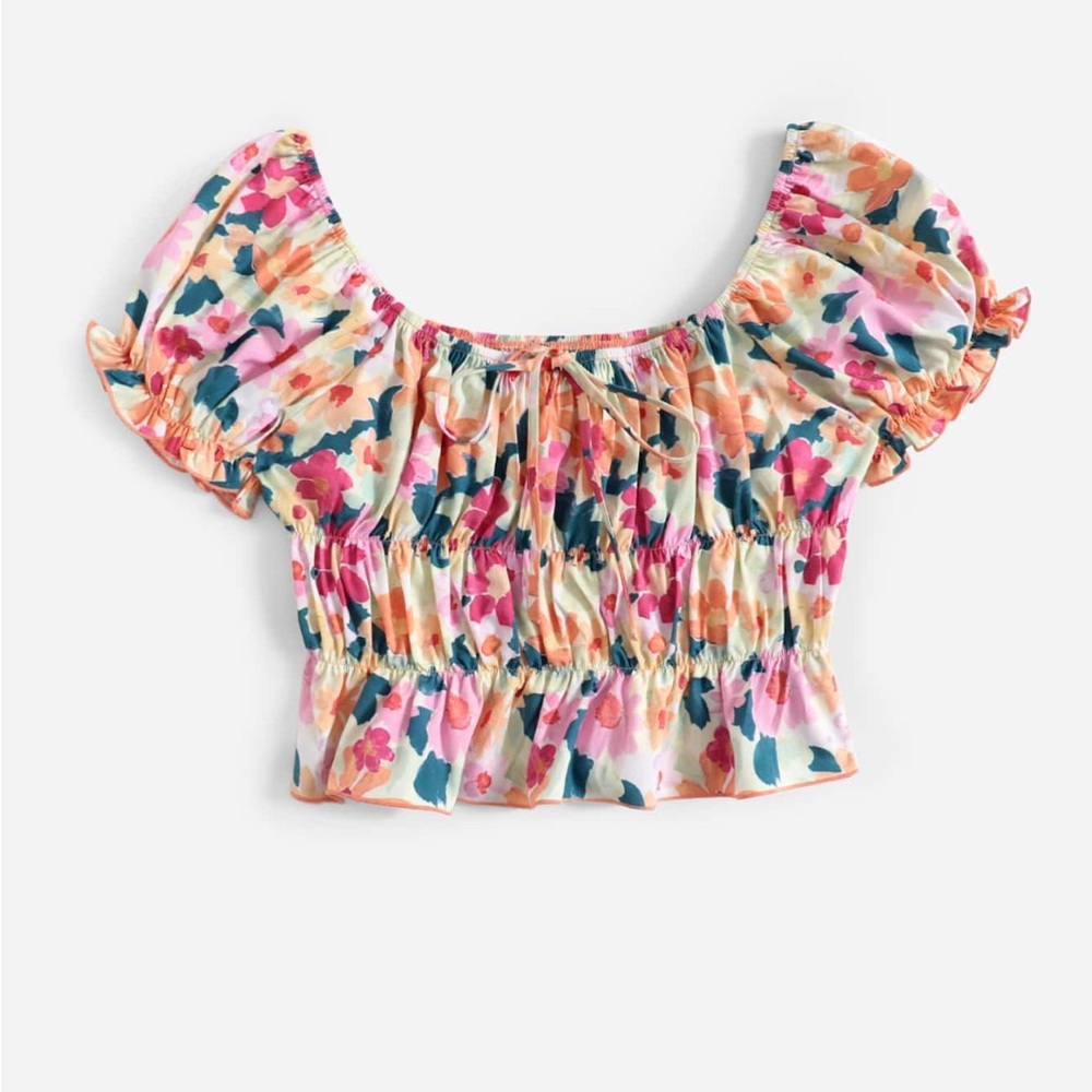 Floral Multicolor Women's Top - Picture 2 of 6